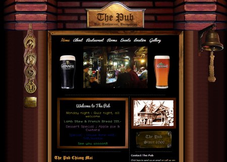 Website Design: The Pub Chiang Mai